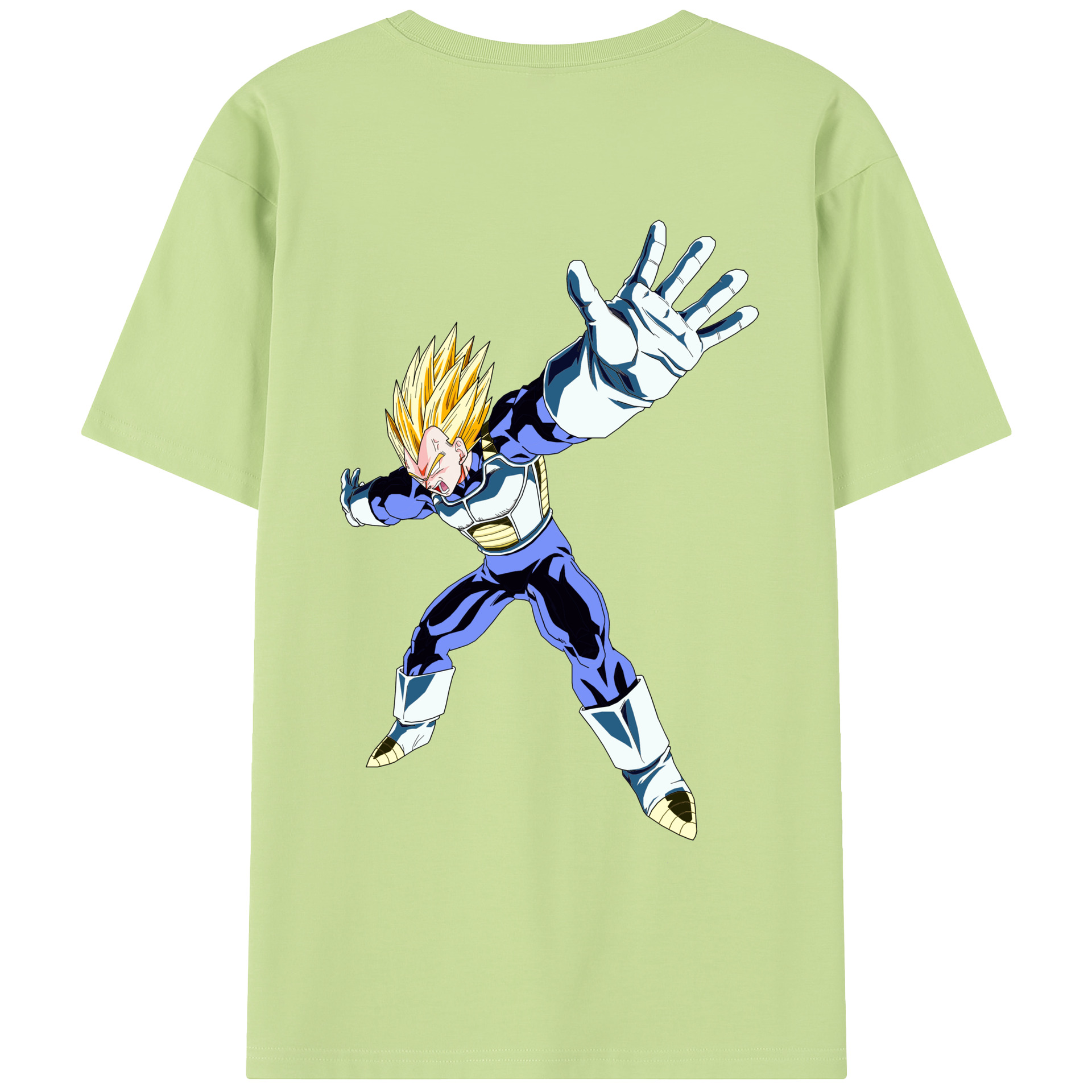 （画像用） ドラゴンボール ベジータ四世（Bejīta Yonsei）DRAGON BALL Vegeta IV 綿100％半袖Tシャツ（背面プリント）
